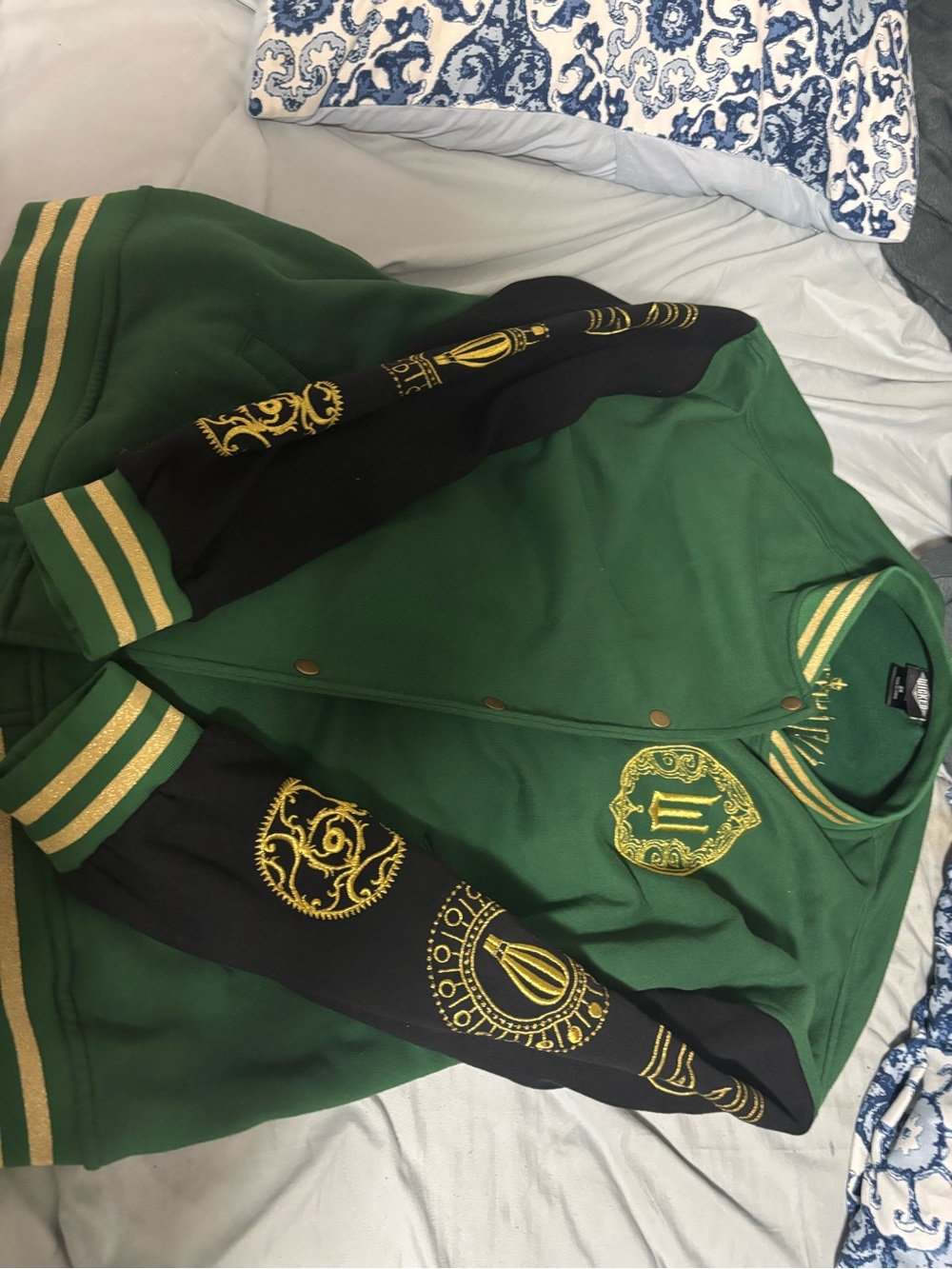 Green & Black Men's Embroidered wicked Jacket